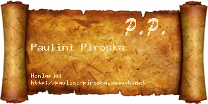 Paulini Piroska névjegykártya